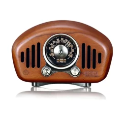 Wooden Vintage Music Box Fm Radio Retro Portable Wood Grain Radio bluetooth speaker